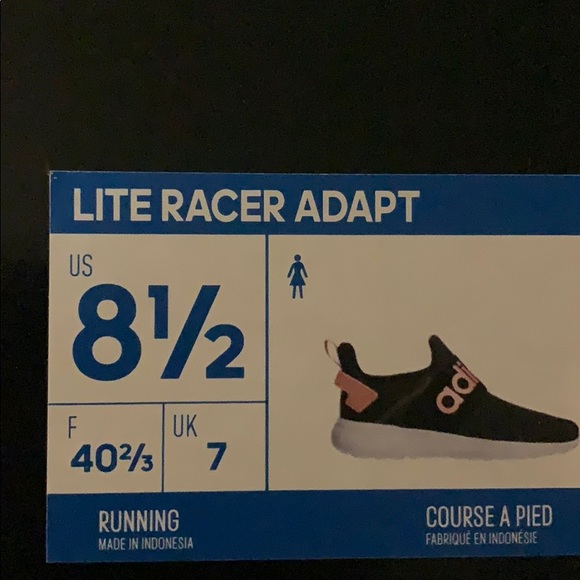 New Adidas Lite Racer Adapt Women's Sneakers 8.5 - Picture 2 of 2
